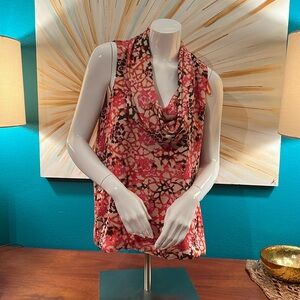 Kors sleeveless cowl neck blouse